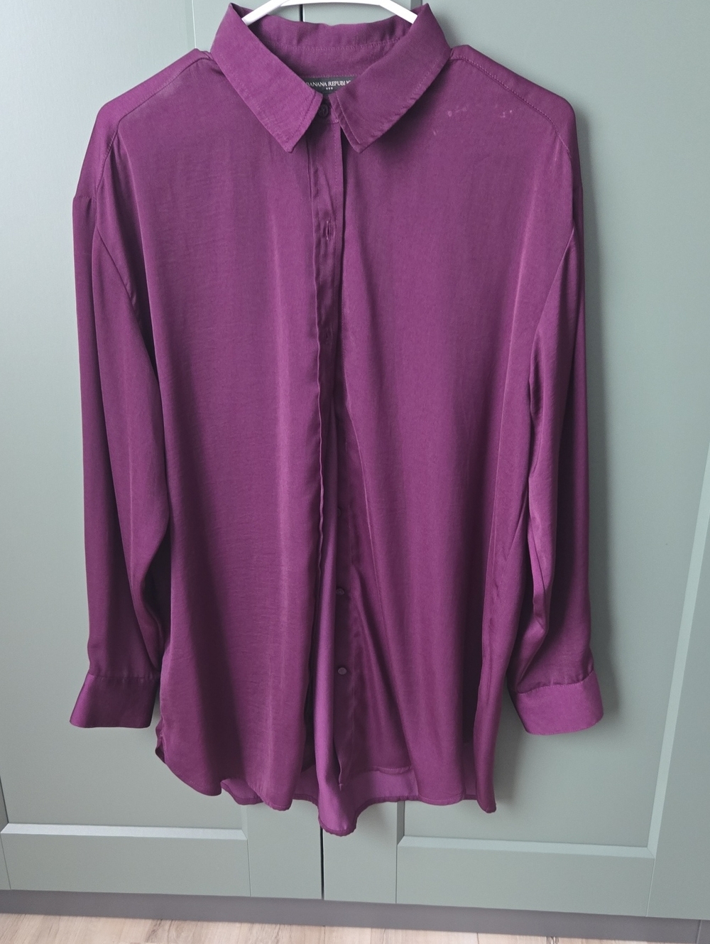 BANANA REPUBLIC  Purple Button-Front Long-Sleeve Shirt